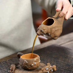 Yixing Purple Clay Pot  China Kung Fu Tea Set Fair Cup Tea Cup Tea Mat 07FC0E-D4 - KOEEK