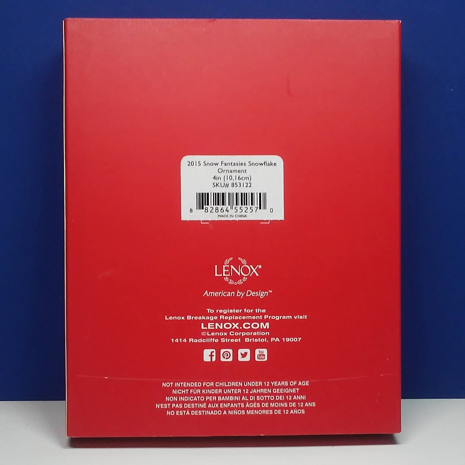 Lenox 2015 Snow Fantasies Snowflake Ornament LENOX - KOEEK