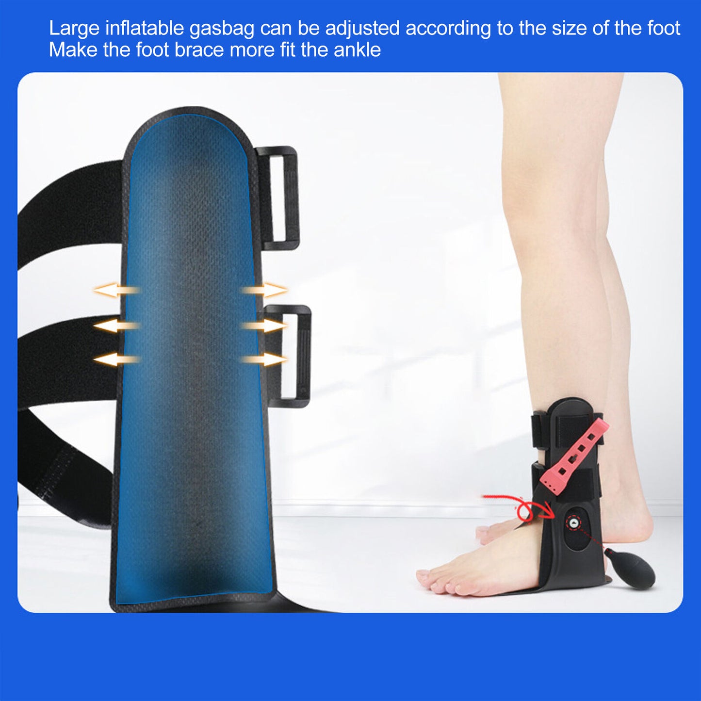 new Drop Brace Inflatable Gasbag Valgus Orthosis Correction Brace(Left L(41‑48)) HGF koeek - KOEEK