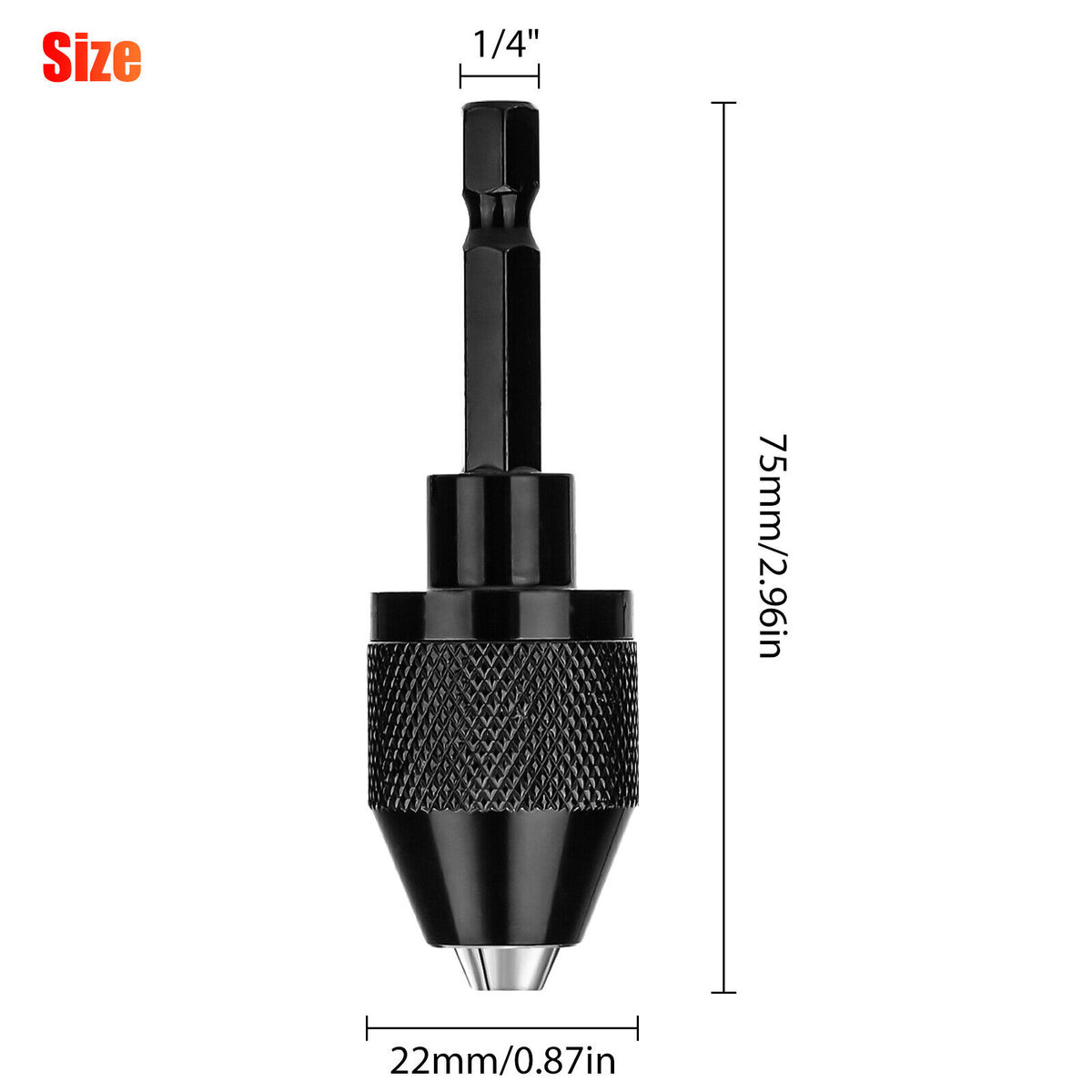 ny 1/4" sekskantskaft Nøkkelløs Chuck Adapter Drill Bit Quick Change Driver Converter