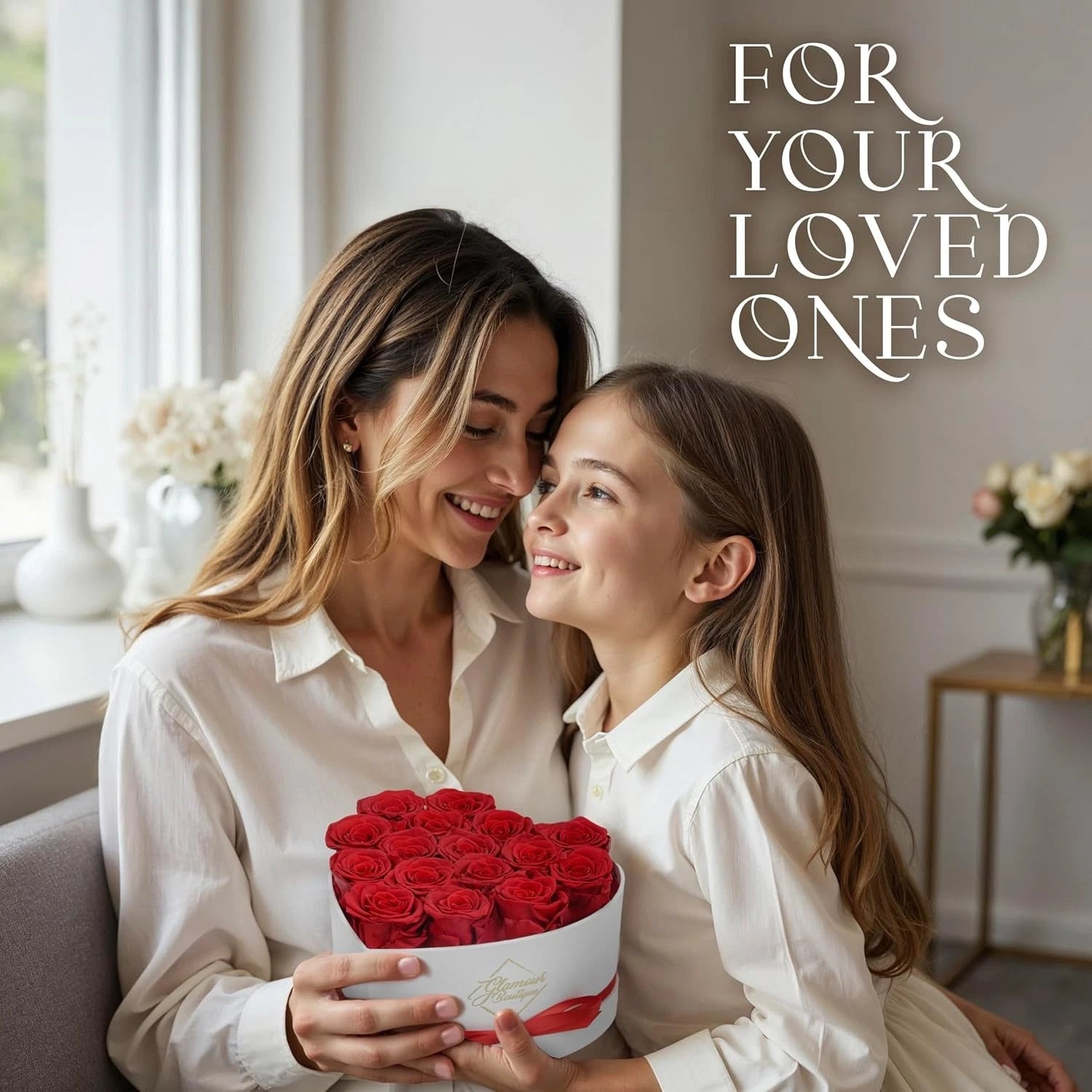 Boxed Preserved Roses - A Gift for Her, Your Wife, or Mother Red - 16 Pieces 07FC0E-D4 - KOEEK