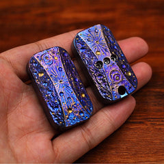 Small Click Solid Titanium Slider Push Card Hand Fidget Decompression EDC Toy 07FC0E-D4 - KOEEK