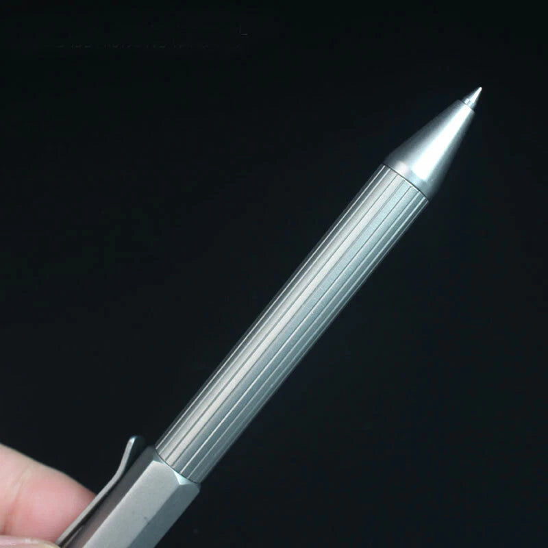Titanium Alloy Pocket Ballpoint Pen Portable Tactical Signature Working Pen EDC 07FC0E-D4 - KOEEK
