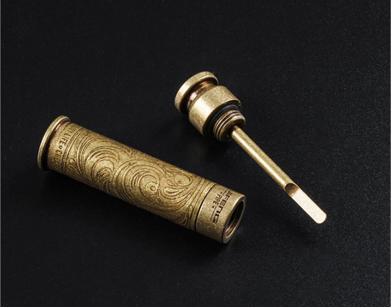 Creative Pure Brass Tobacco Pipe Tamper Cigar Needle Pipe Cleaning EDC Tool Gift 07FC0E-D4 - KOEEK