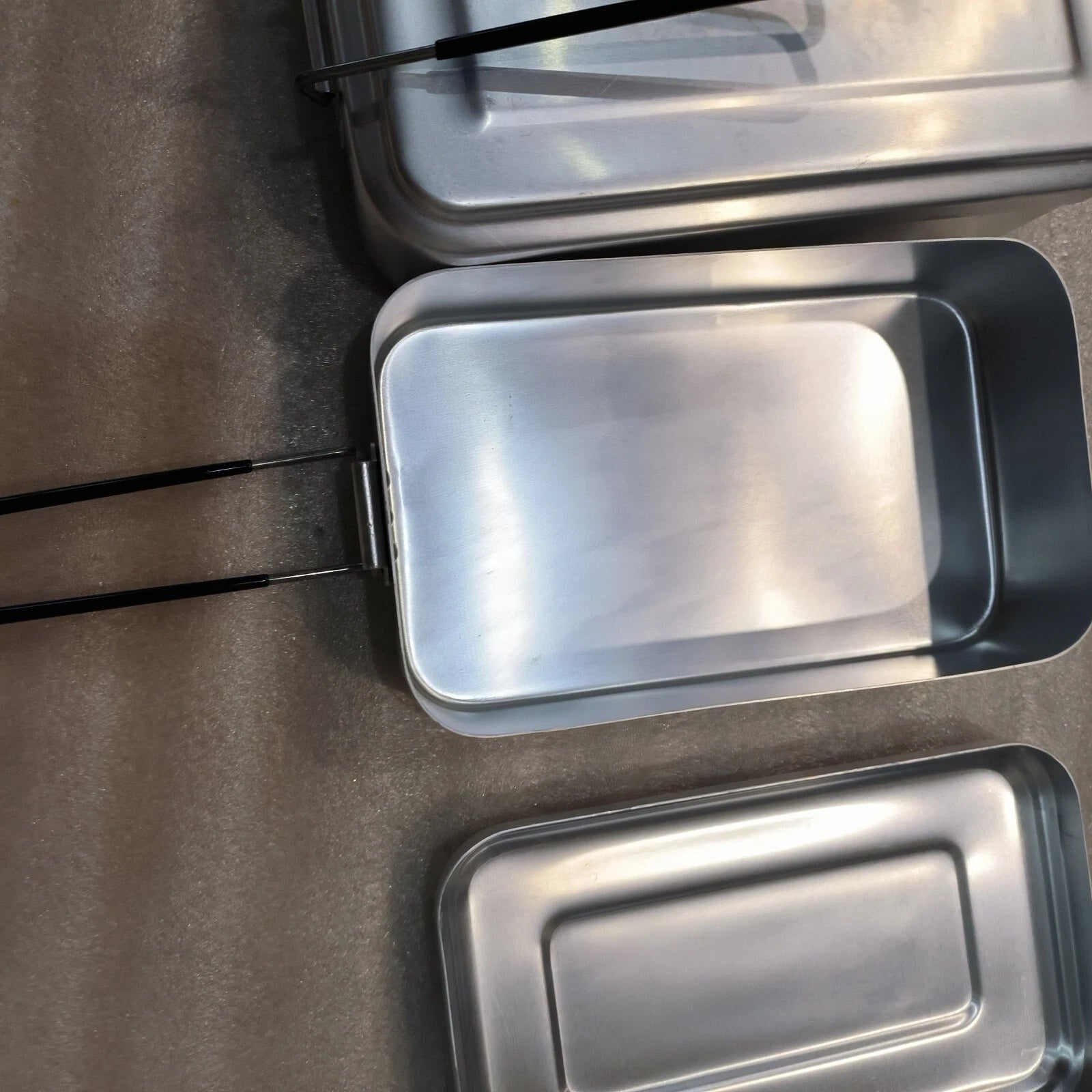 1500ml Retro Pure Aluminum Mess Tin Outdoor Hiking Camping Square Lunch Box 07FC0E-D4 - KOEEK
