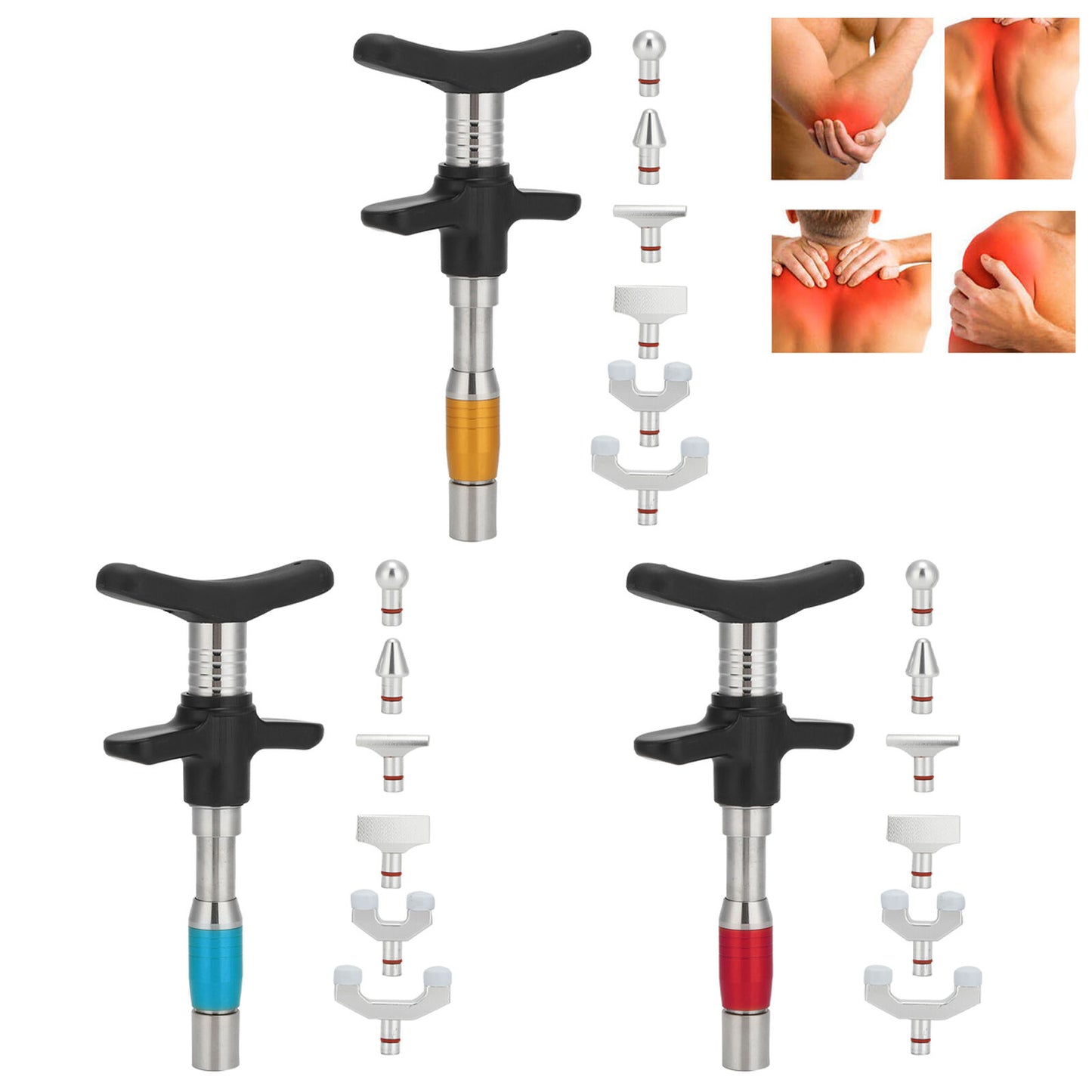 new Manual Spinal Massager Portable Chiropractic Adjustment Tool Adjuster With 6 koeek - KOEEK