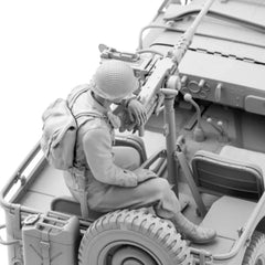 1/16 Resin Figure Model Kit WWII US Army Gunner Unassembled Unpainted 07FC0E-D4 - KOEEK
