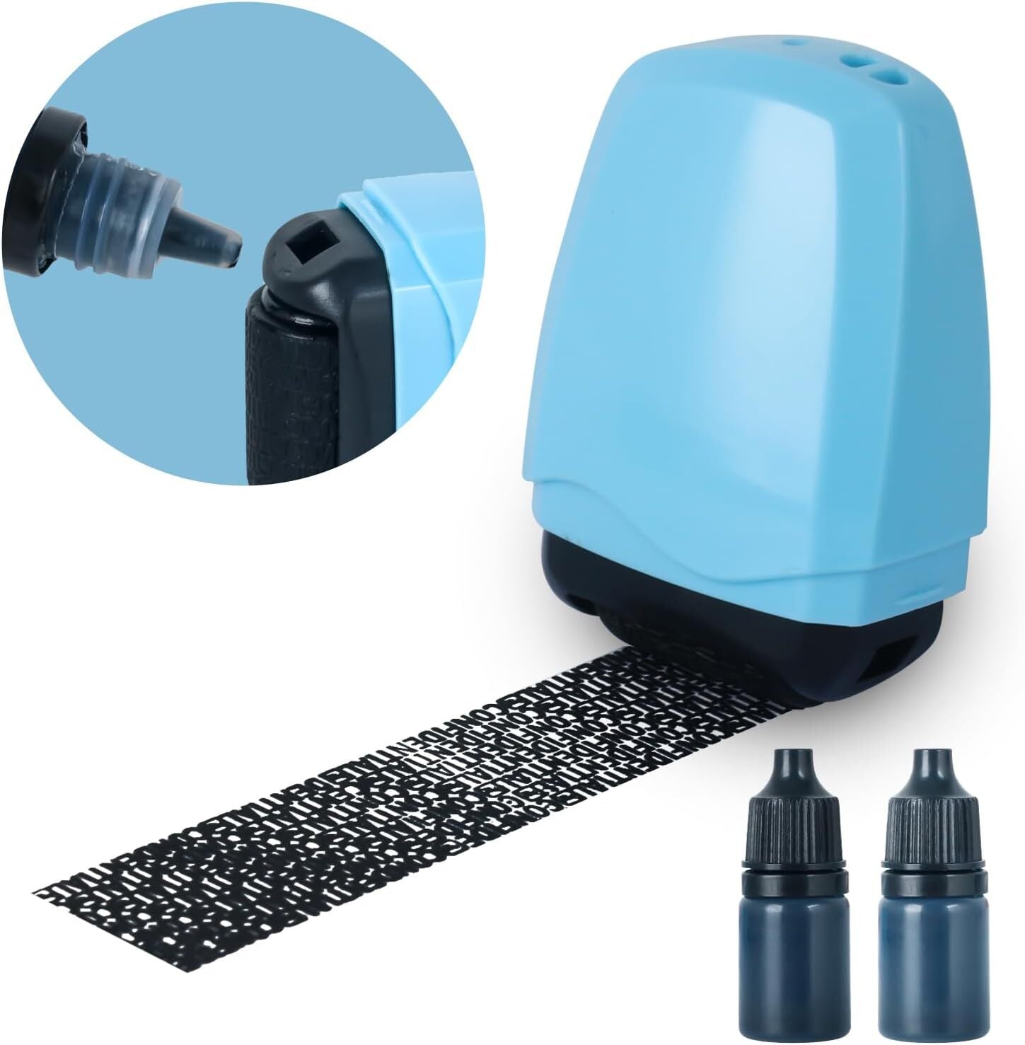 new Identity Theft Protection Roller Stamp,Confidential Stamp with Two... 07FC0E-D4 - KOEEK