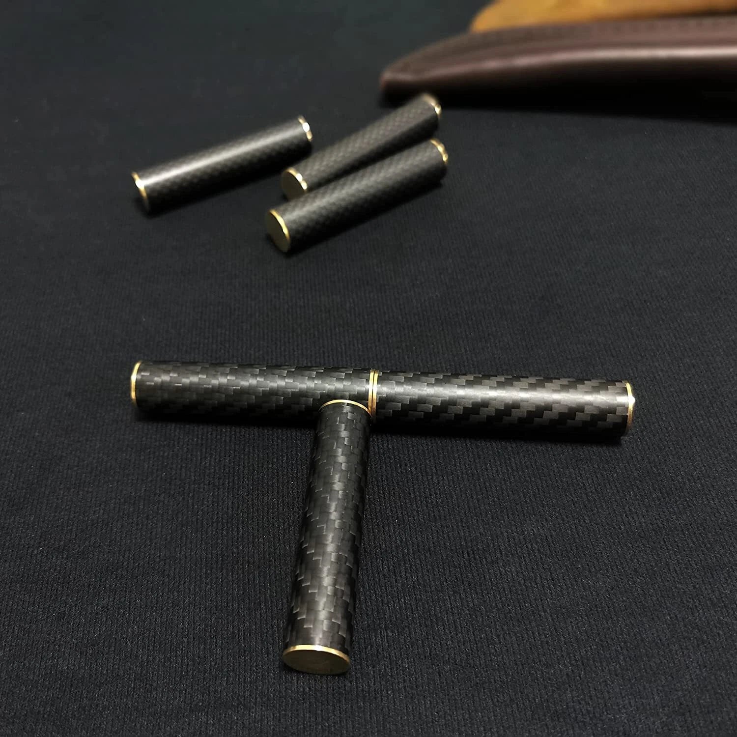 EDC Real Carbon Fiber Fidget Toys Stress Relief Metal 3Pcs For Adults 07FC0E-D4 - KOEEK