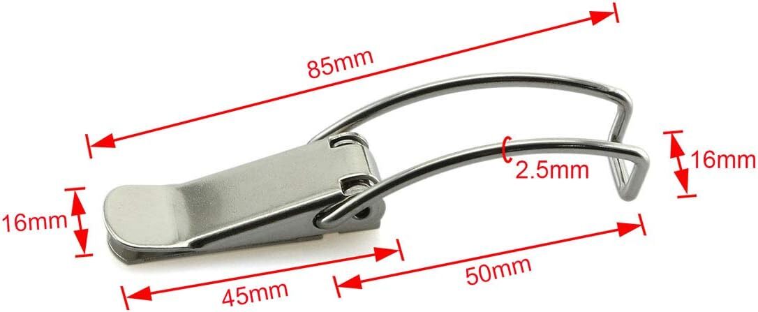 new HJ Garden 4pcs 85mm/3.35 inch Spring Loaded Toggle Latch L115B-85mm, Silver HJ GARDEN - KOEEK