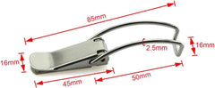 new HJ Garden 4pcs 85mm/3.35 inch Spring Loaded Toggle Latch L115B-85mm, Silver HJ GARDEN - KOEEK