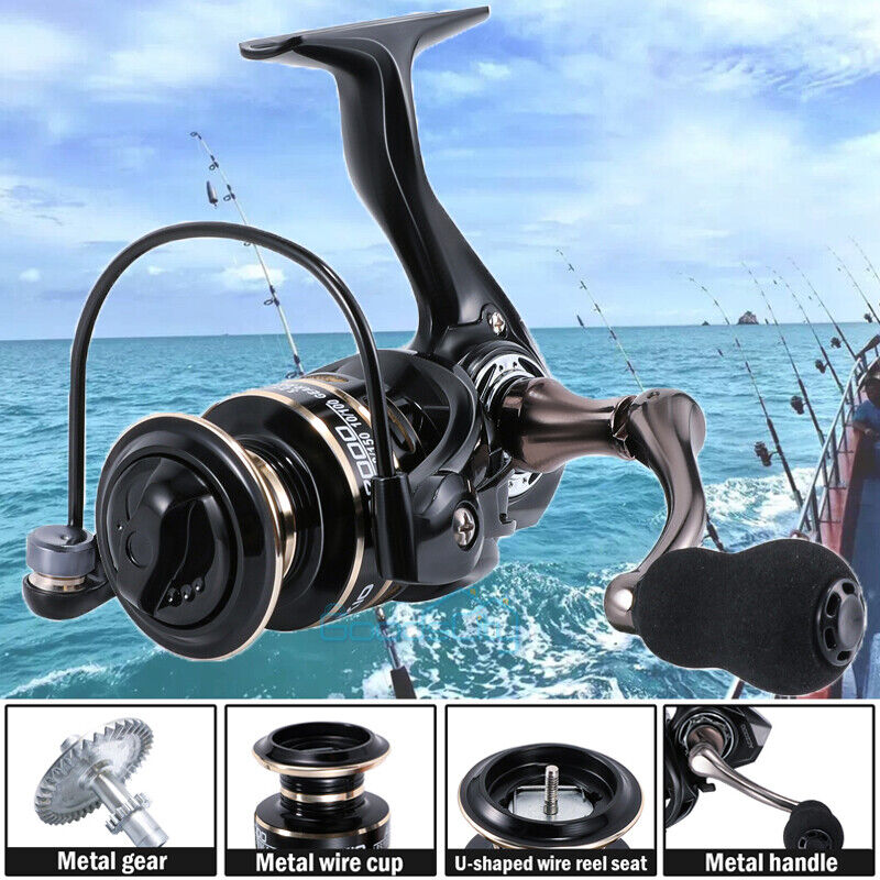 ny Carrete De Pesca Giratorio fiskehjul 5.2:1 Spinning Coil Venstre/Højre 12BB 12KG