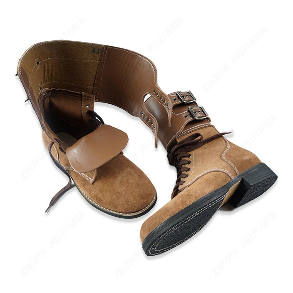 M1943 WWII U.S. Army Military Leather Long Boots Tactical Suede Shoes Replicas 07FC0E-D4 - KOEEK