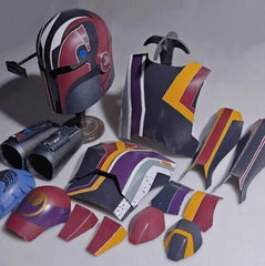 Star Wars The Mandalorian Sabine Wren Cosplay Helmet Mask 1:1 FRP Wearable Armor 07FC0E-D4 - KOEEK