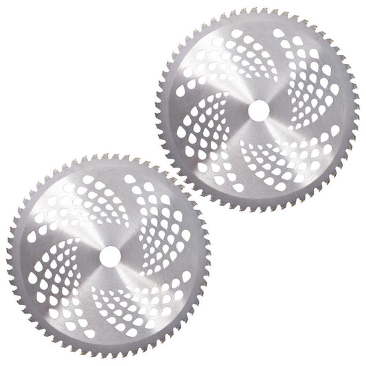 10 Inch 60T 2 Pack Fits For Carbide Tip Brush Blades Cutter Trimmer Weed Eater