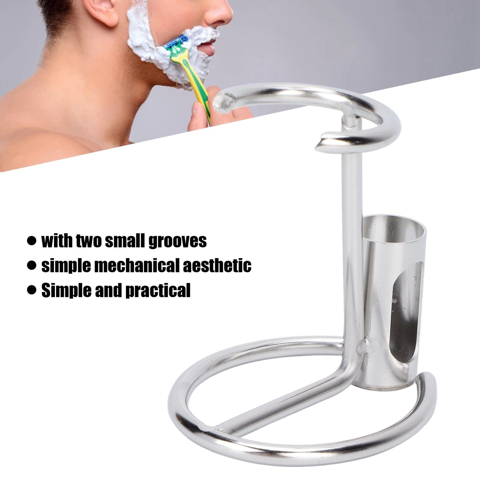 new Razor Stand Practical Silver Non Slip Drying Razor Razor Hanger Shaving HGF koeek - KOEEK