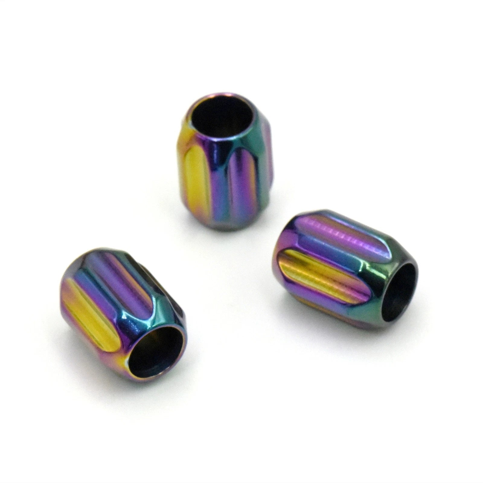 15pcs Steel Bracelet Necklace Beads Paracord Bead EDC Knife Lanyard Beads Crafts 07FC0E-D4 - KOEEK