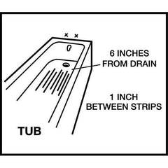 ny 3M 7705 Anti-Slip Tape til badekar og bruser, hvid, Pk50