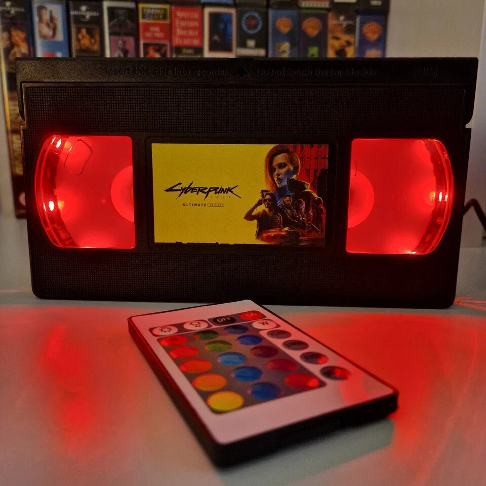 Gaming Designs LED VHS Video Tape Light Lamp Birthday Christmas Gift Idea Retro 07FC0E-D4 - KOEEK