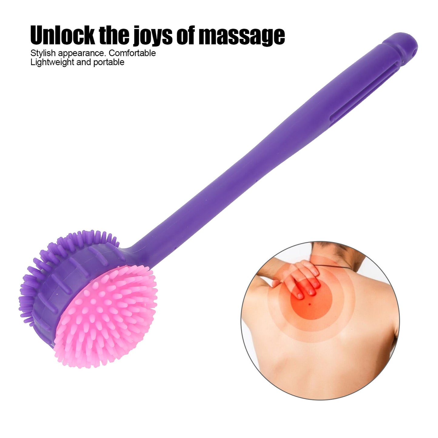 new Massage Hammer Long Hammer Back Massager For Back Relief(Purple )(Purple ) HGF koeek - KOEEK