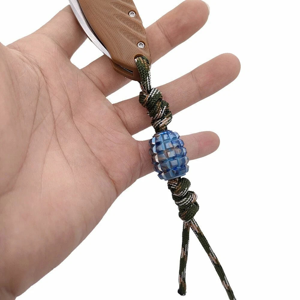 Titanium Begleri Knife Lanyard Beads Keychain Decoration DIY EDC Tool Pendants 07FC0E-D4 - KOEEK