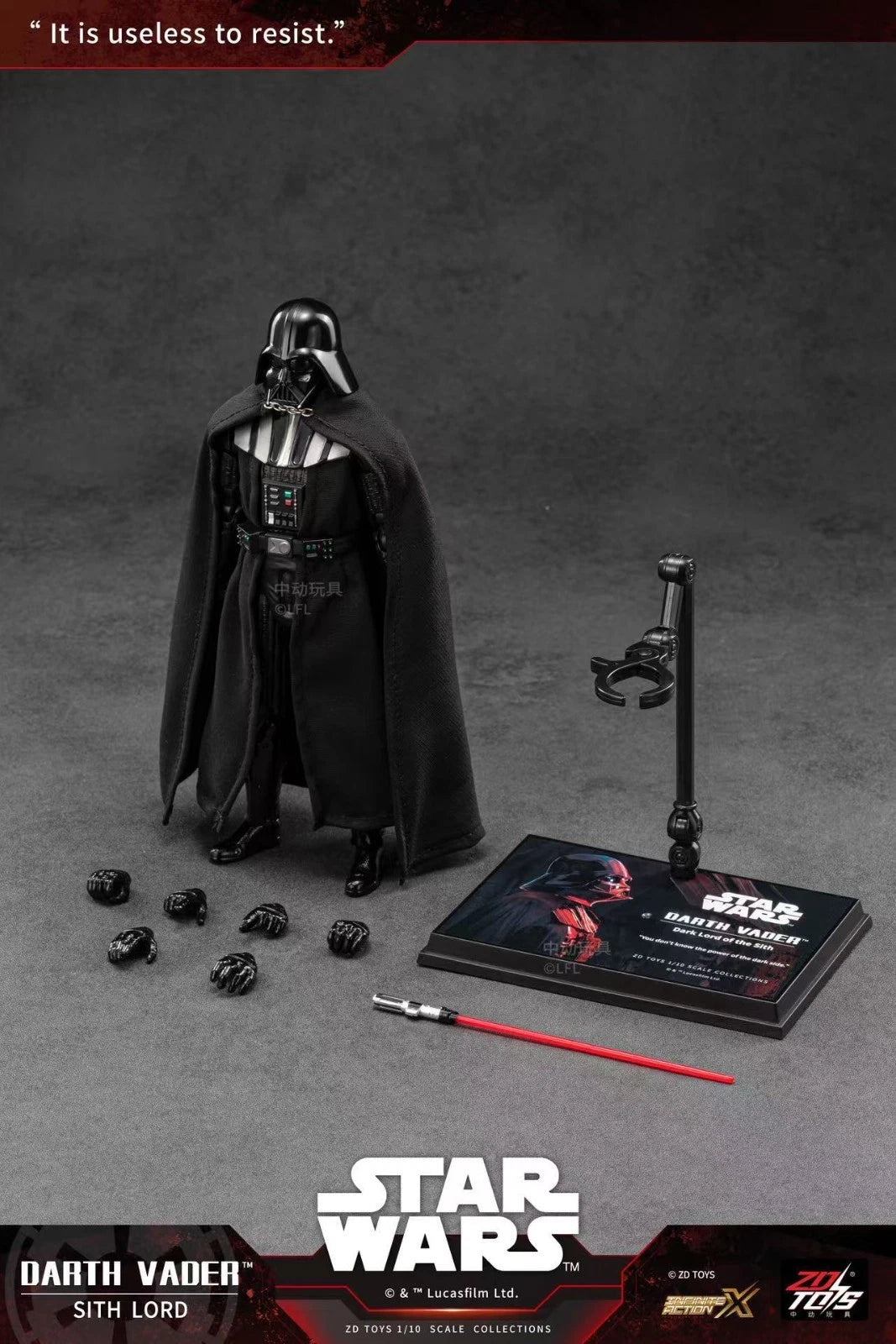 ZD Toys Star Wars Darth Vader 1/10 Scale 7" Articulated Collectible Figure ZD_TOYS - KOEEK