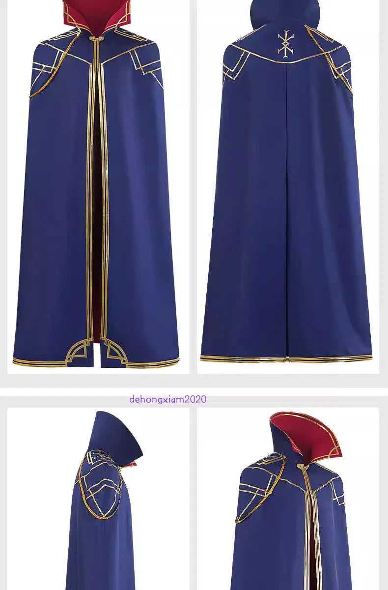 LOL League of Legends Arcane 2 Caitlyn Kiramman Blue Cloak Cape Costume Cosplay 07FC0E-D4 - KOEEK