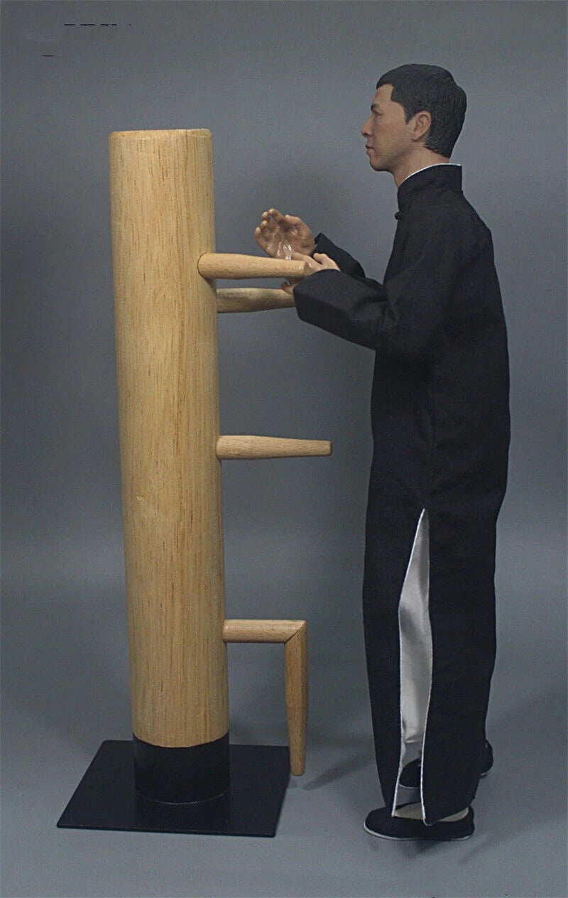 1/6 Ip Man Wing Chun Stun Wooden Dummy Kung Fu 28cm Strike Pad Metal Base Boxed 07FC0E-D4 - KOEEK