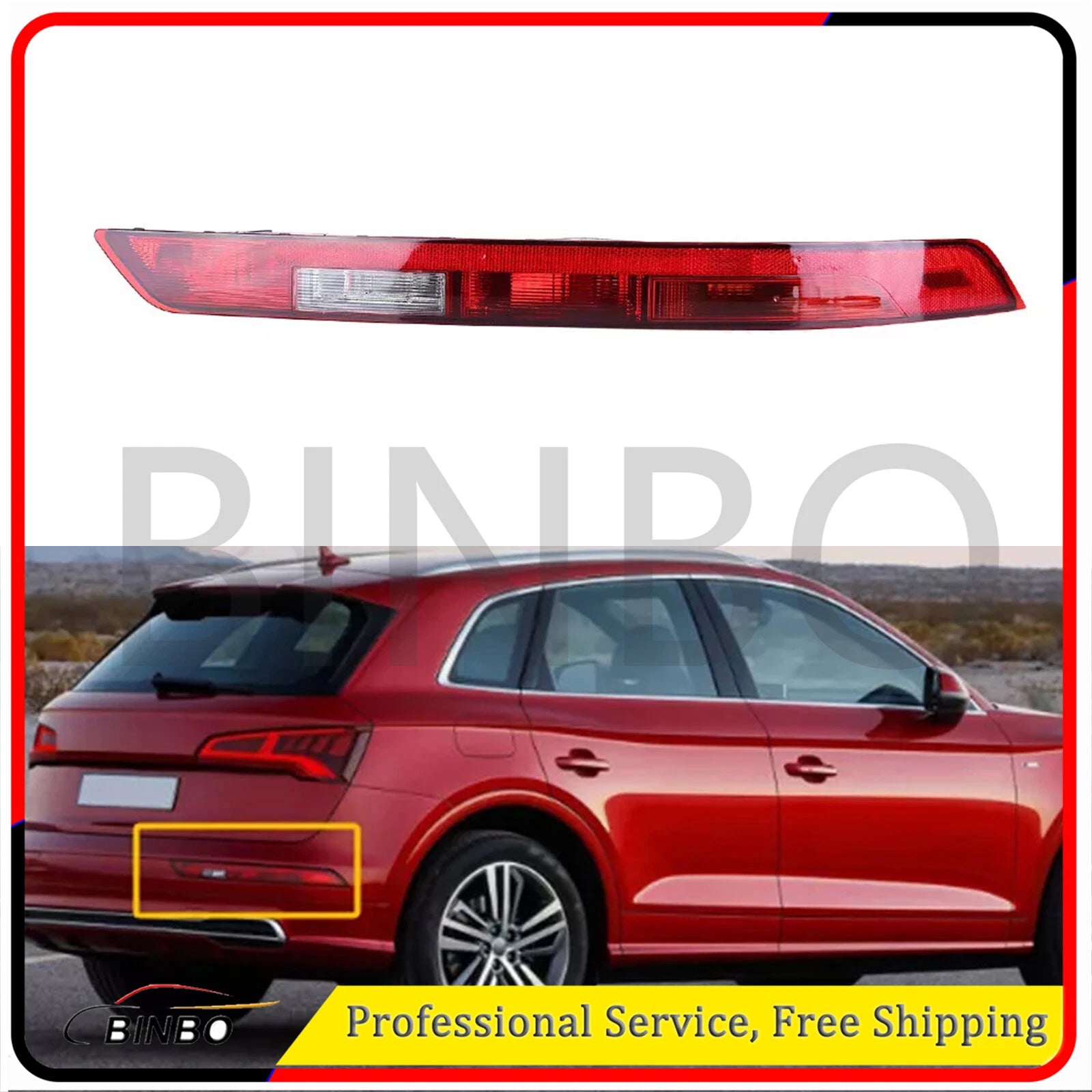 Rear RightLower Bumper Tail Light Brake Stop Lamp For Audi Q5 18-21 80A945070A 07FC0E-D4 - KOEEK