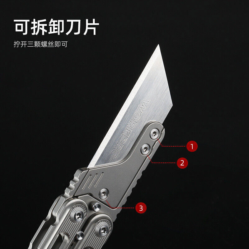 EDC Titanium Alloy Comb Hair Cutting Outdoor Activity Portable Standbys Tools 07FC0E-D4 - KOEEK