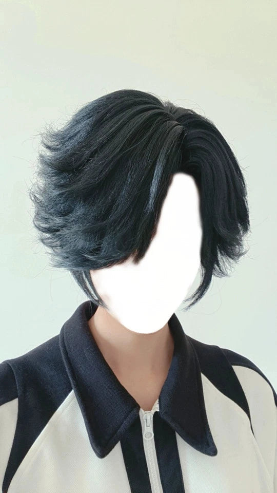 Identity Ⅴ Prospector Cosplay Wig Short Black Hair Halloween Accessories Prop 07FC0E-D4 - KOEEK