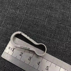 EDC Titanium Alloy CNC Carabiner Snap Keychain with Key Ring Hanging Accessories 07FC0E-D4 - KOEEK