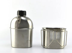 US Military Canteen Wire Handle Cup Stove Outdoor Camping Mess Kit 3 Piece Set 07FC0E-D4 - KOEEK