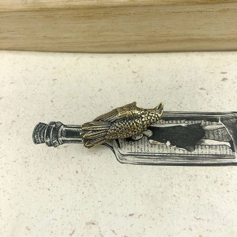 Brass Eagle Lanyard Bead Knife Paracord Beads Zipper Pull Beads Bracelet Beads 07FC0E-D4 - KOEEK
