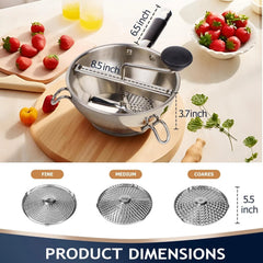 Food grinder made of stainless steel, equipped with 3 grinding discs 07FC0E-D4 - KOEEK