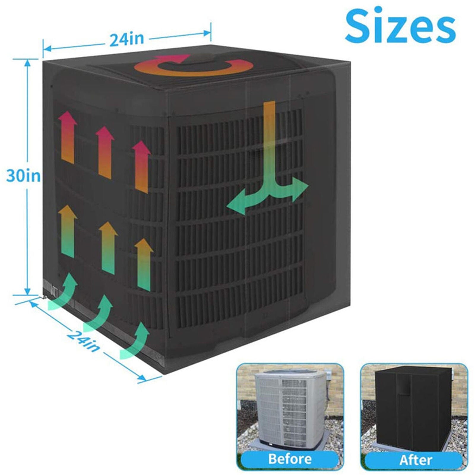 new Outdoor Air Conditioner Cover Waterproof Anti-Dust Cover Air Conditioner Cover koeek - KOEEK