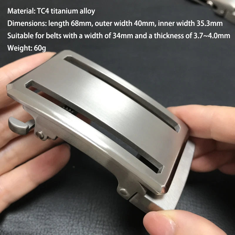 Titanium Alloy Automatic Roller Belt Buckle Waist Strap Head Men Accessories 07FC0E-D4 - KOEEK