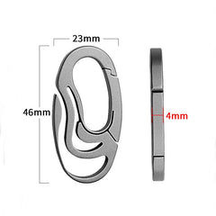 EDC Titanium Creative Waist Hanging Keychain Carabiner Portable Outdoor Buckle 07FC0E-D4 - KOEEK