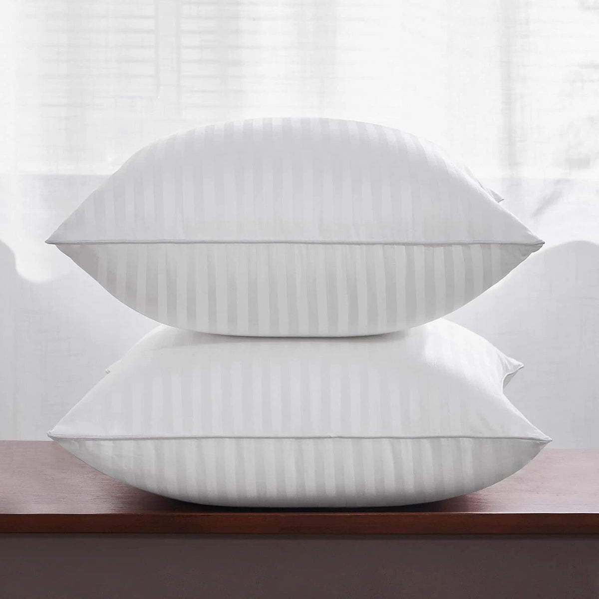 26 x 26 feather pillow cushion, soft cotton cover white cushion, 2 pcs. 07FC0E-D4 - KOEEK