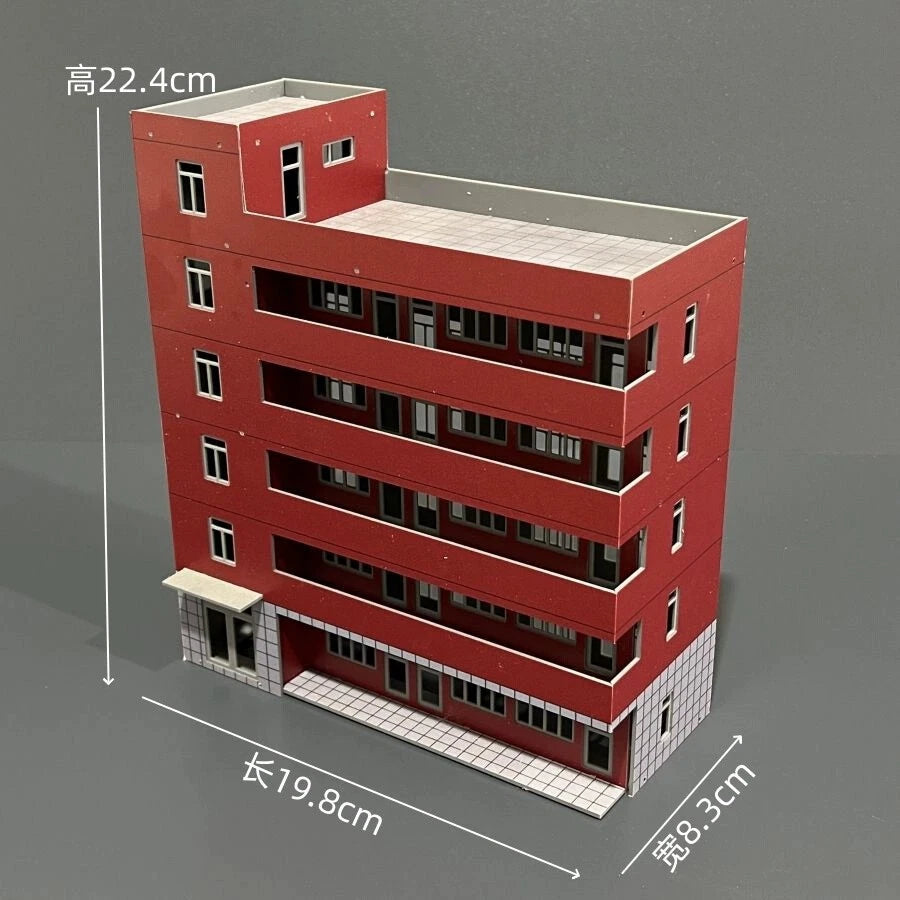 1: 87 Building High rise City Scene Model Train Railway Modern Office Kit Toy 07FC0E-D4 - KOEEK
