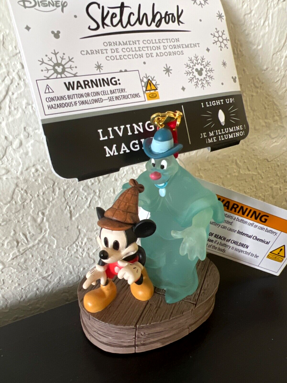 2024 Disney MICKEY MOUSE & GHOST Halloween Light-Up Ornament Lonesome Ghosts DISNEY - KOEEK