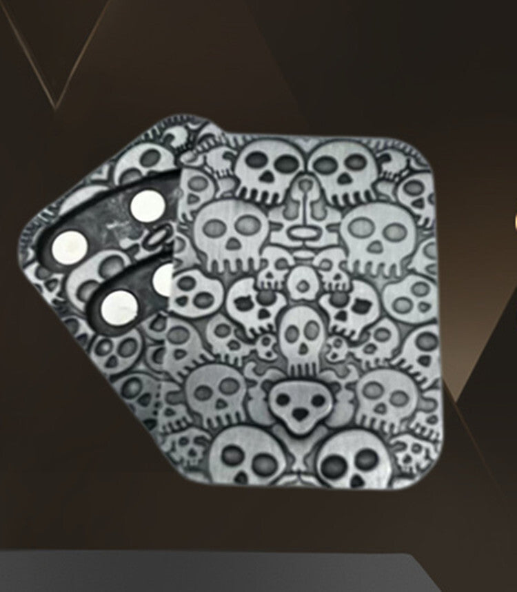 EDC Fidget Toys Metal Skull Fidget Slider Adult Fidget Blocks ADHD Tool 07FC0E-D4 - KOEEK