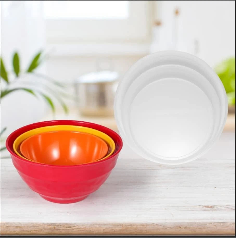 Mixing bowl set with lids,melamine nesting bowl set for pasta baking saladmixing 07FC0E-D4 - KOEEK