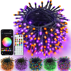 Smart Color Changing Halloween Lights, 66 FT 200 LED RGB Christmas String Lights 07FC0E-D4 - KOEEK