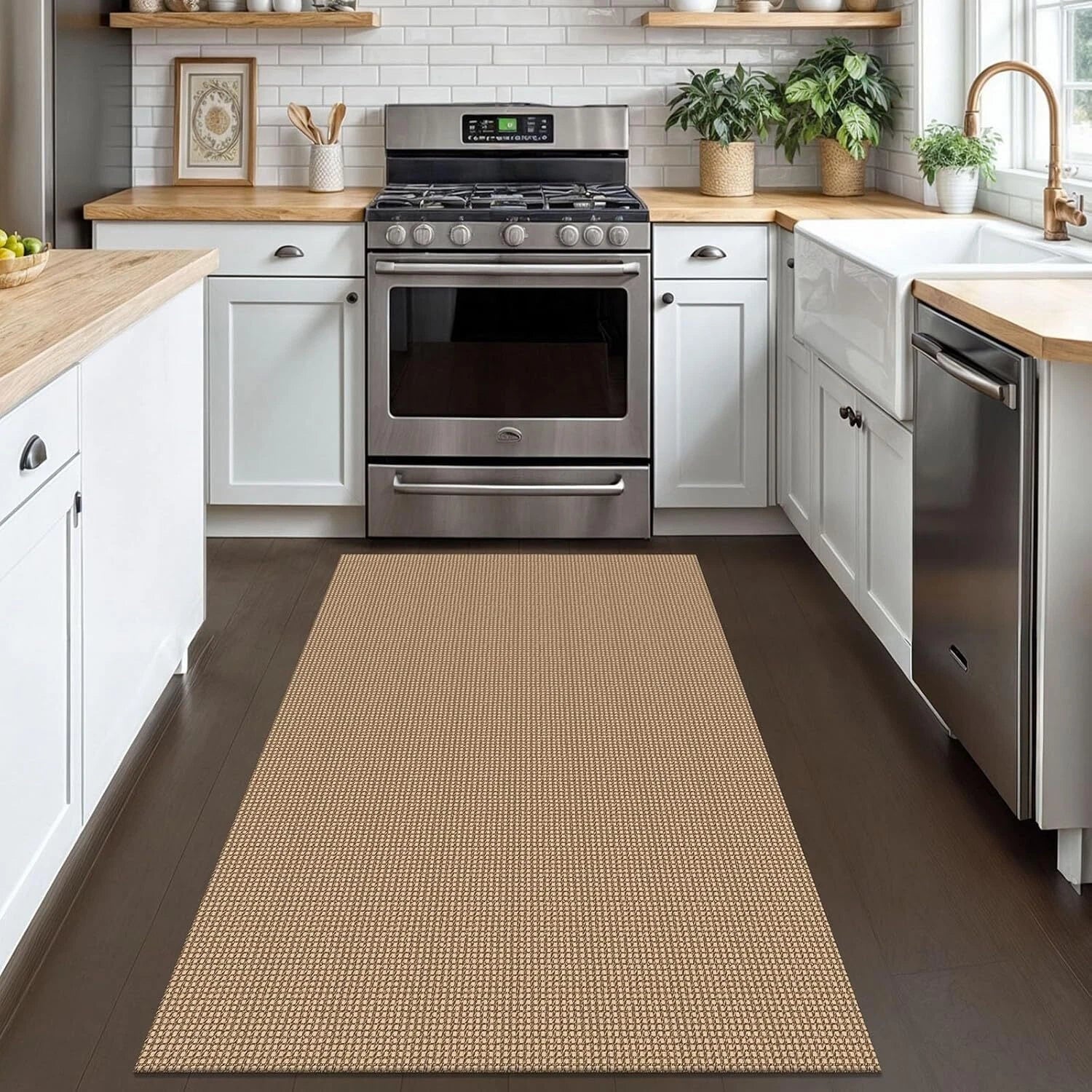 Boho Rugs for Entryway 3x5 ft Washable Area Rug Non Slip Rubber Backed Entry Rug 07FC0E-D4 - KOEEK