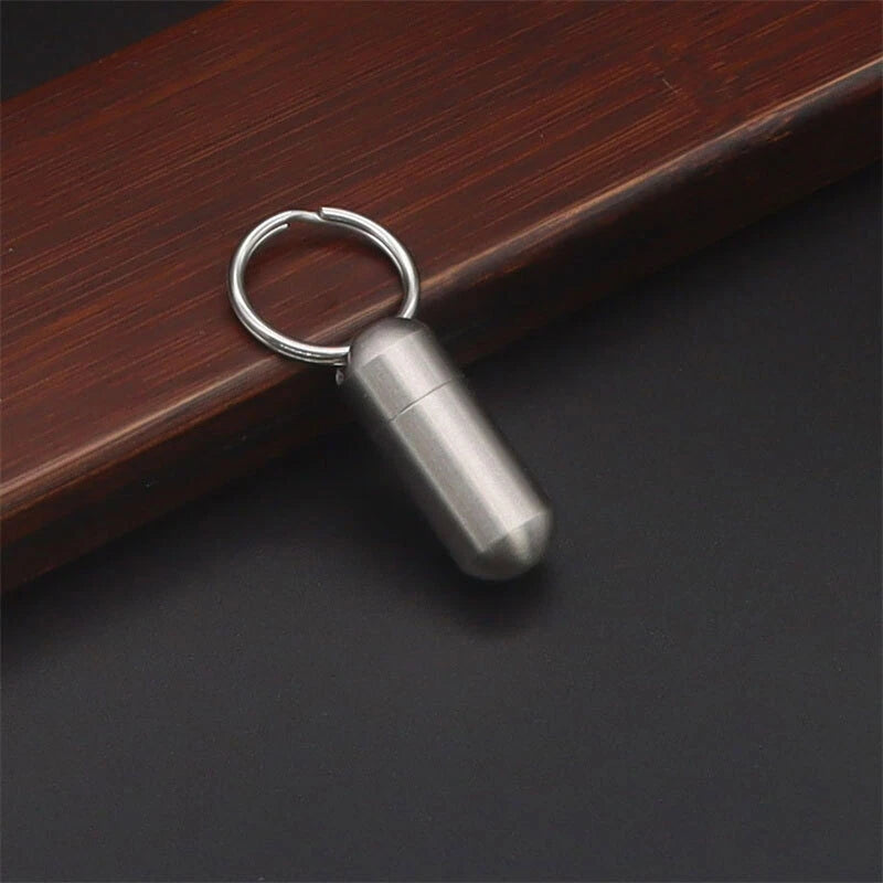 Outdoor Mini Keychain Waterproof Pill Container Box Sealed Storage Tank EDC Tool 07FC0E-D4 - KOEEK