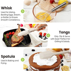 Large Cooking Utensils Set, 35 Pcs Kitchen Utensils Set with Holder, 07FC0E-D4 - KOEEK