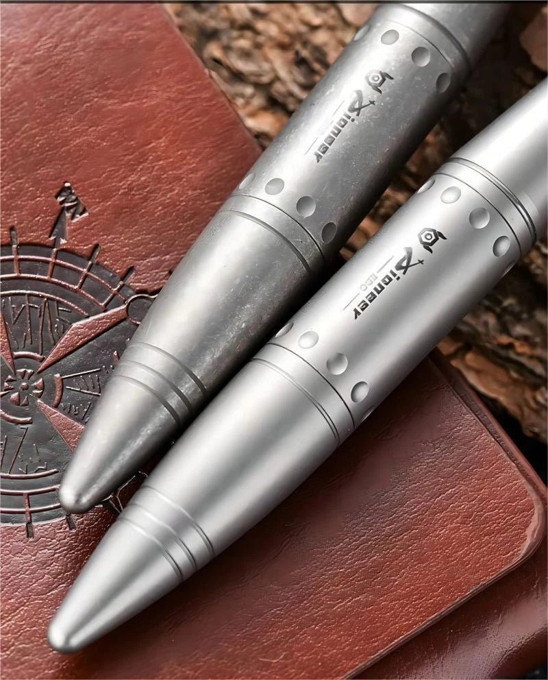 Titanium Ballpoint Pen EDC Portable Keychain Pocket Signature Writing Pen Gift 07FC0E-D4 - KOEEK