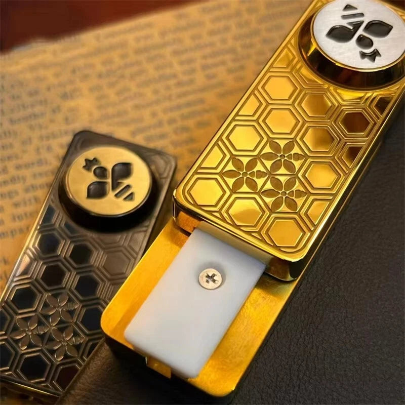 EDC Fidget Slider Bee with Crown Stainless Steel Mechanical Push Fidget Toy Gift 07FC0E-D4 - KOEEK