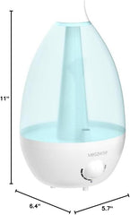 new MegaWise Ultrasonic Cool Mist Humidifier SK7620-1.5L Capacity, White MEGAWISE - KOEEK
